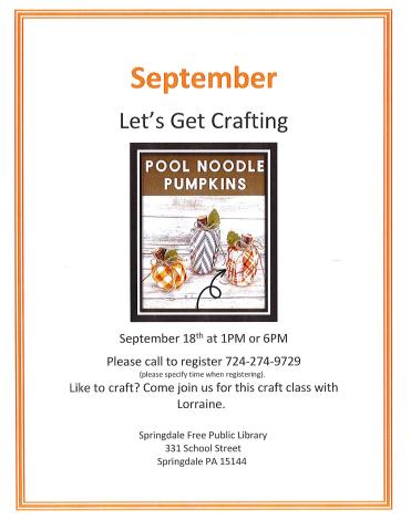 September's Craft Class