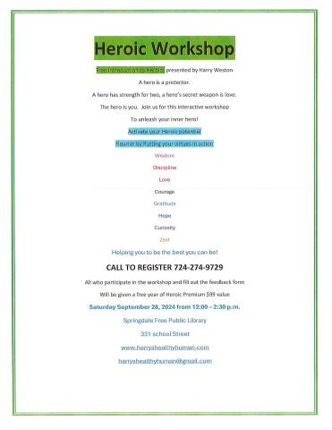 Workshop for adults